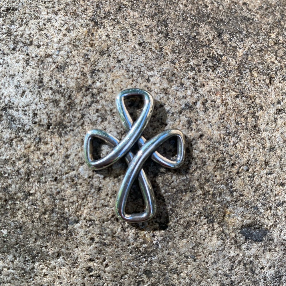 James Avery Retired Cross On Leather Cord